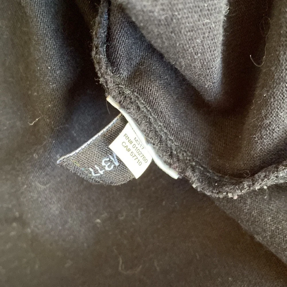 Kate Spade Black Slash Boatneck 3/4” Elbow Sleeve Cotton Shirt